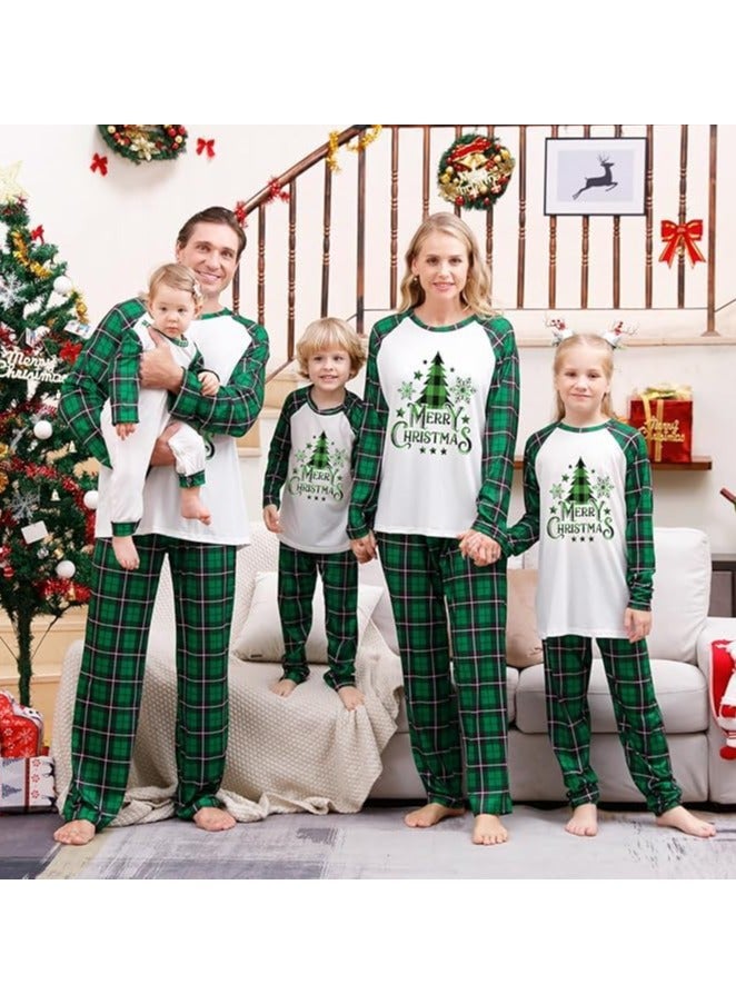 TAPIT Christmas Family Matching Pajamas Classical Nightwear Sleepwear Sets Long Sleeve Pjs for for Adults Kids and Baby Holiday Xmas Sleepwear Set (Kids Unisex) - Image 2