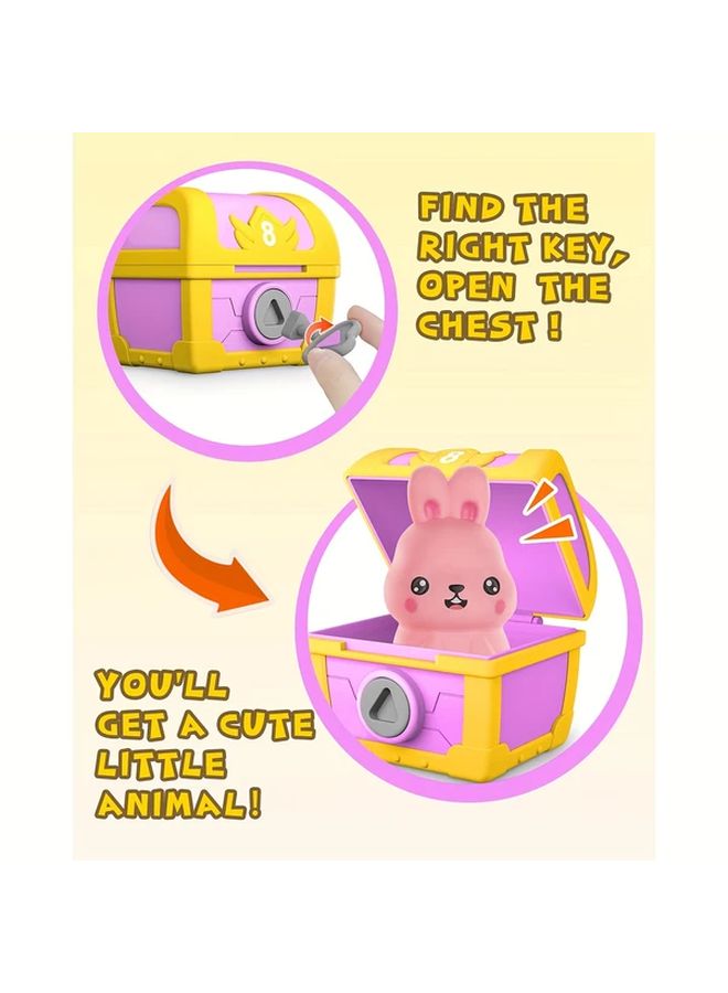 Treasure Game With 10 Animal Finger Puppets Numbered Locks Educational Gift For Kids Ages 3 4 5 - Image 4