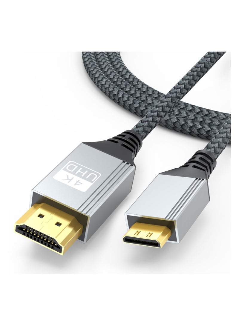 Mini HDMI to HDMI Cable 6.5FT, High-Speed Cable for Connecting Devices Like Cameras, Monitors, TVs, Projectors, and Laptops – Durable, Easy-to-Use Adapter Cord  - Image 1