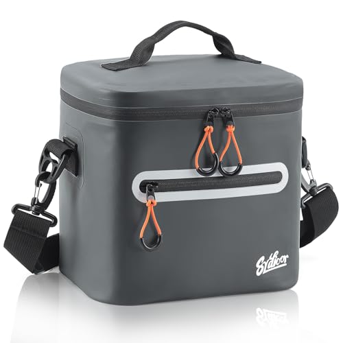 Sydioor Mini Lunch Cooler Bag 7 Can Insulated Ice Chest Box for Men Women Waterproof LeakProof Portable Lunch Box for Work Beach Drink Travel Camping Picnic Small Dark Gray - Image 1