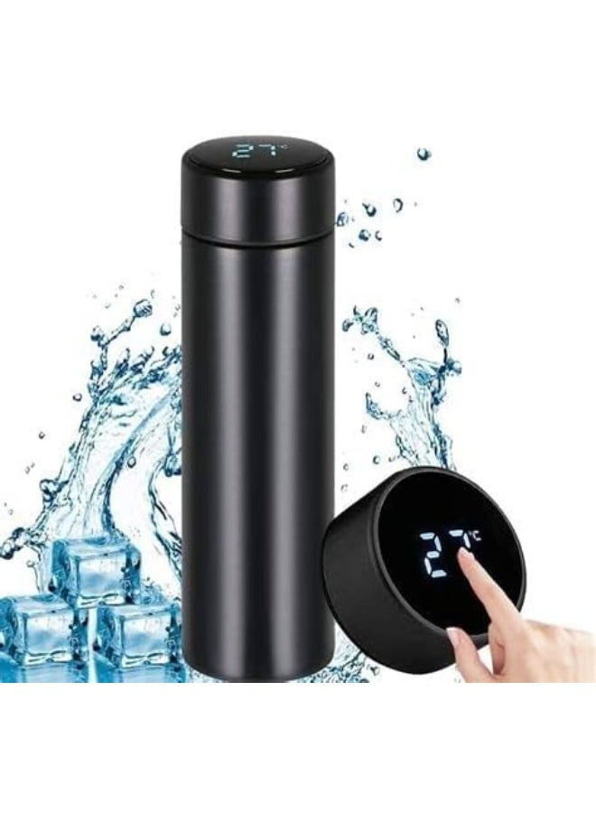 Smart  Mug 500ml with LED Temperature Display, Double-Wall Insulated Stainless Steel Travel Mug for Hot and Cold Drinks, 24-Hour Heat & Cold Retention – Perfect for School, Home, Office, and Travel – Black - Image 1