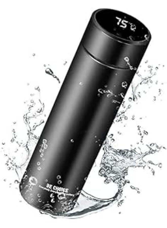 Smart  Mug 500ml with LED Temperature Display, Double-Wall Insulated Stainless Steel Travel Mug for Hot and Cold Drinks, 24-Hour Heat & Cold Retention – Perfect for School, Home, Office, and Travel – Black - Image 2