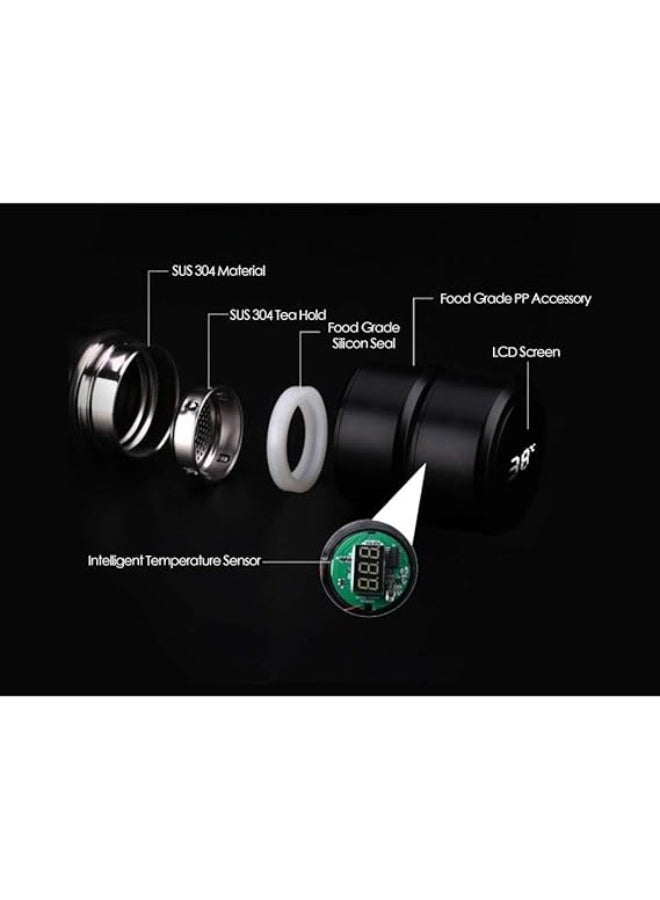 Smart  Mug 500ml with LED Temperature Display, Double-Wall Insulated Stainless Steel Travel Mug for Hot and Cold Drinks, 24-Hour Heat & Cold Retention – Perfect for School, Home, Office, and Travel – Black - Image 5