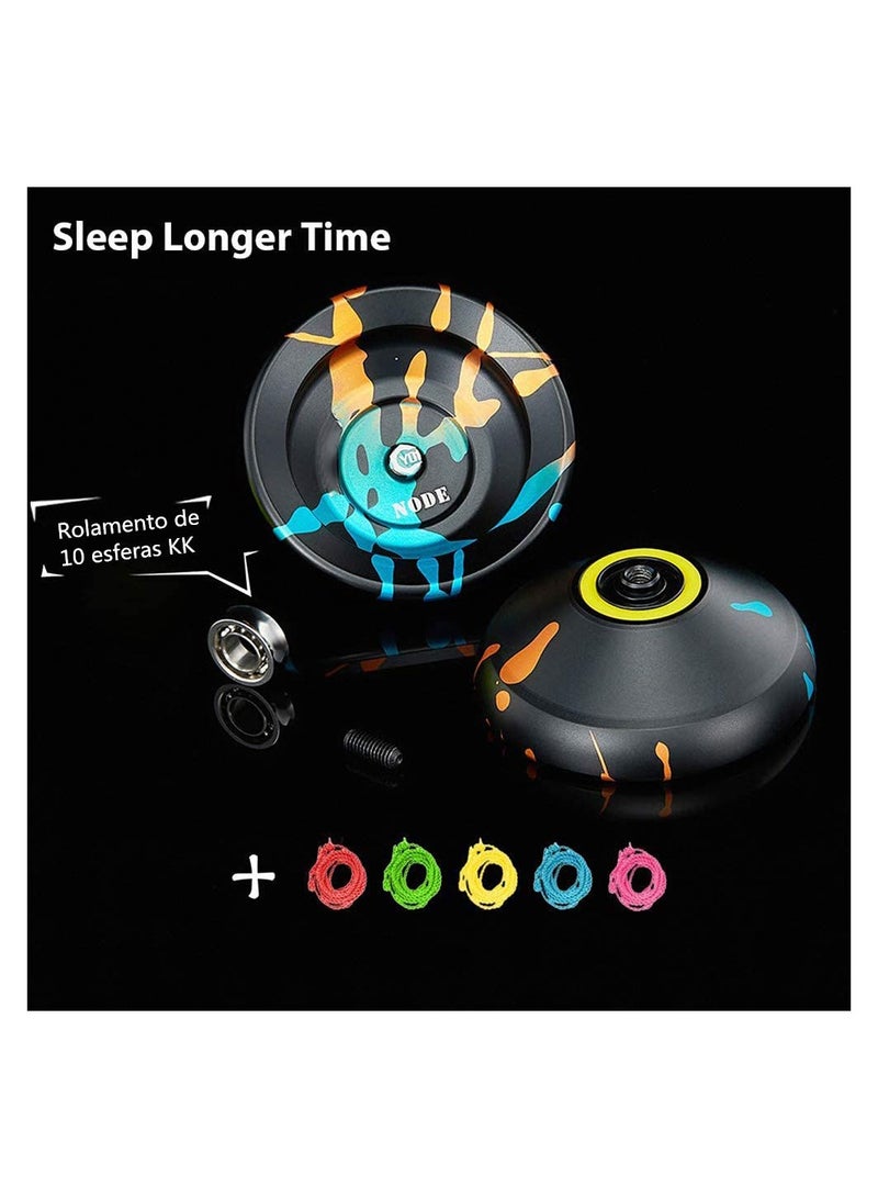 Y01 Professional Unresponsive Yoyo with 10 Ball Stainless KK Bearing, Long Spin Time, Ideal for Advanced Players and Beginners, Includes Glove Bag and 5 Yoyo Strings.