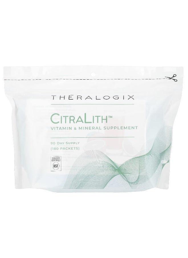 Theralogix Theralogix, Citralith, Vitamin & Mineral Supplement, 180 Packets, (2.45 g) Each  - Image 1