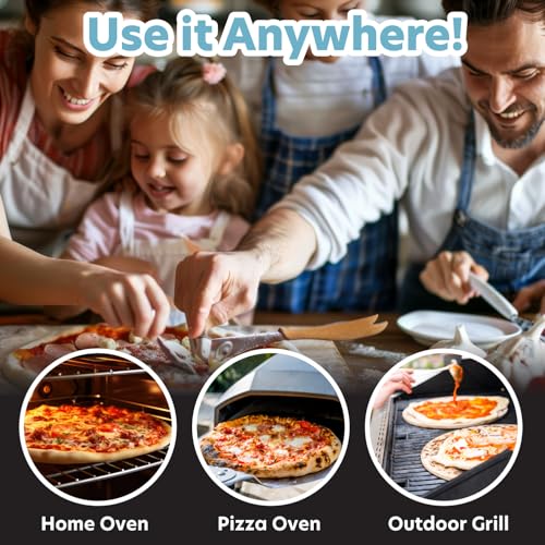 CucinaPro Pizza Stone for Oven, Grill BBQ- Extra Thick 5/8" Cordierite Rectangular Baking Stone for Better Holiday Cooking- 16" x 14" Pan- Holds High Temp For Crispy Crust- Kitchen Essential Xmas Gift - Image 5