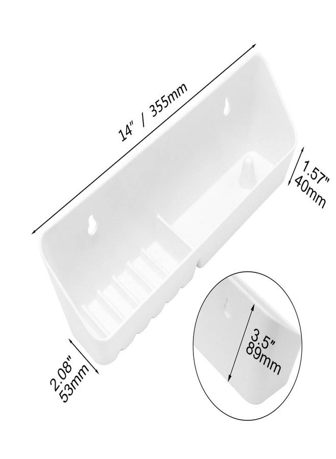 Baudelun 14 Inch Kitchen Sink Front Tip-Out Trays for Under Sink Cabinet in Kitchen and Bathroom, Includes Two Pairs of Hinges and Mounting Screws, 2 Pack, White - Image 4