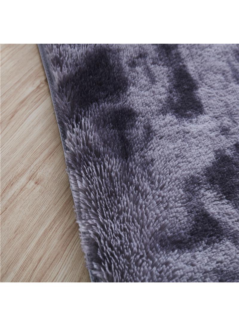 Bluejw 1-Piece Bedroom Carpet Oval Dark Grey 160 CM Soft Fluffy Area Rug for Bedroom Fuzzy Shaggy Oval Throw Rugs for Bedside, Non-Slip Cozy Plush Shag Carpet for Kids Room Nursery Dorm Living Room, 2.6 x 5.3 Feet - Image 4