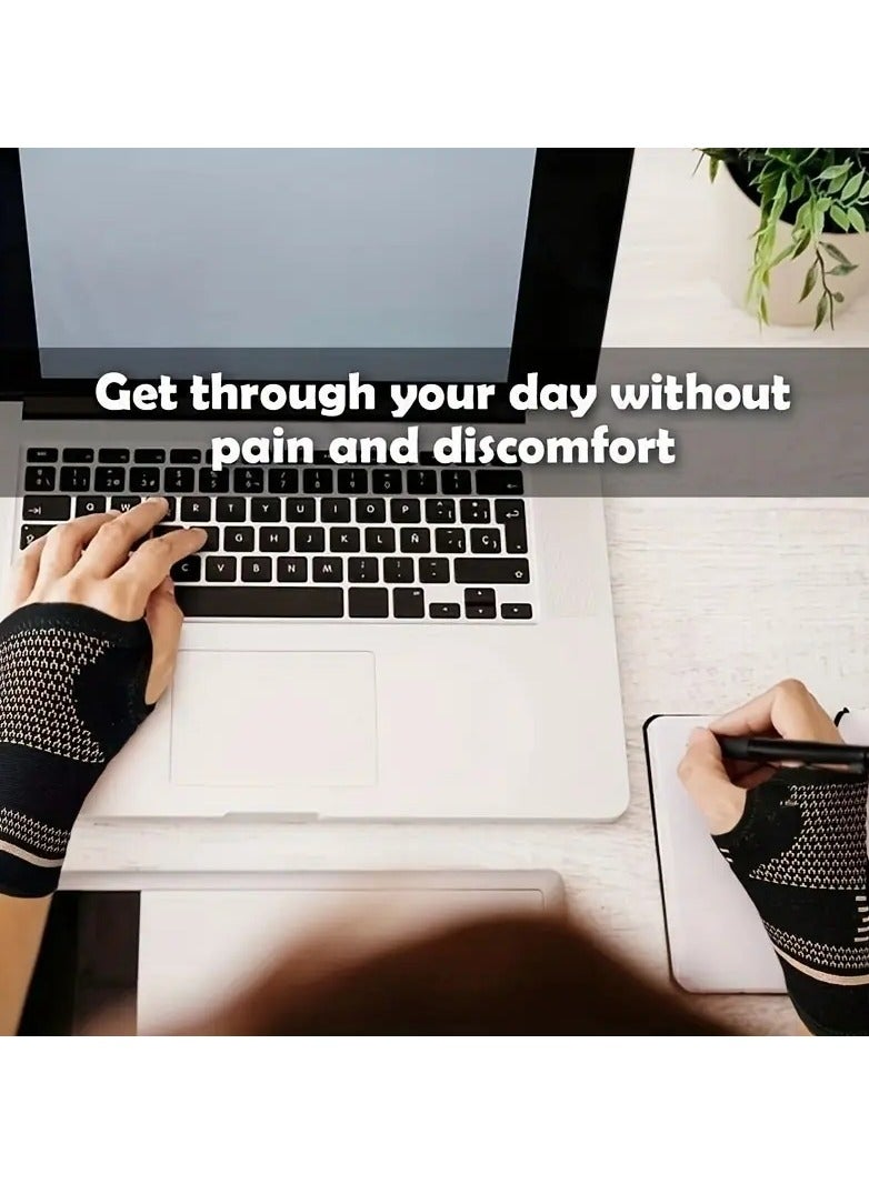 2pc Lifting Wrist Straps, Professional Wristband, Sports Compression Wrist Guard Arthritis Brace Sleeve, Supportive Elastic Palm Hand Glove - Image 5