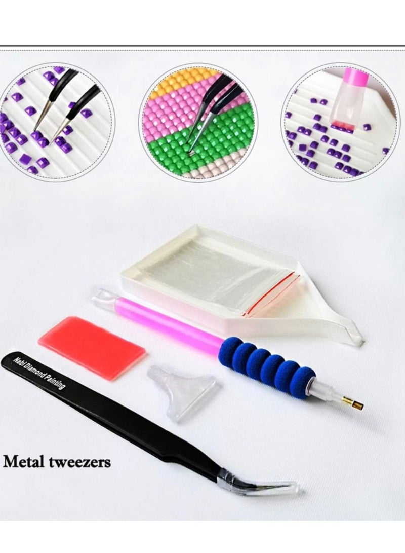 استراتيجية لوحة فنية بألماس دائري خماسي الأبعاد يمكنك صنعها بنفسك متعدد الألوان - Image 3