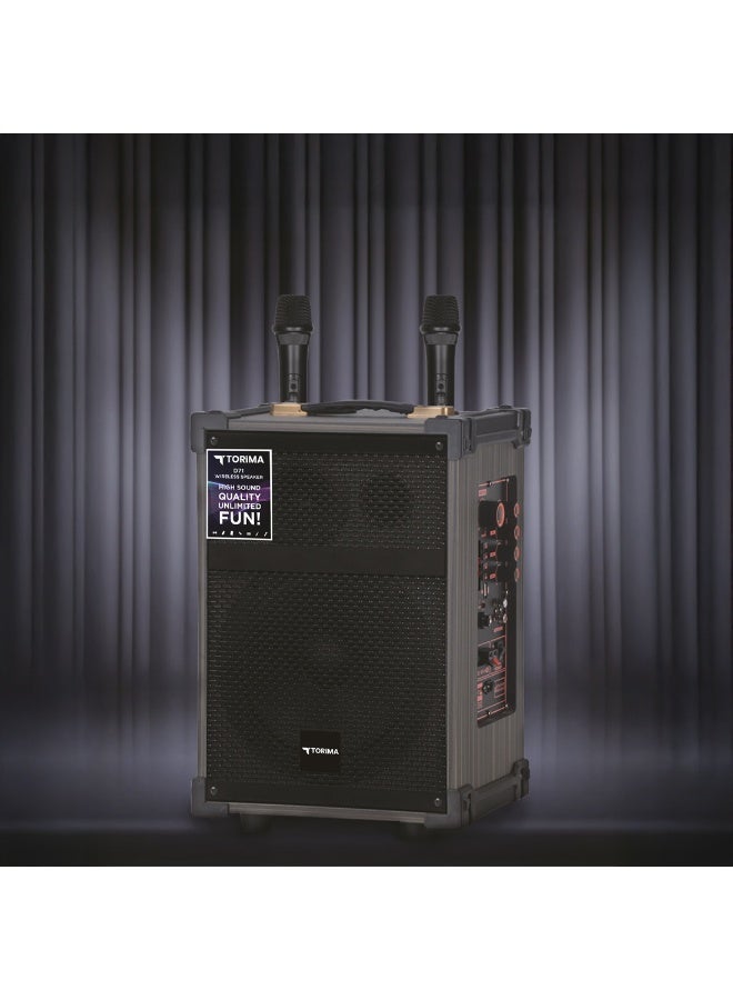 Torima مكبر صوت لاسلكي TORİMA D71 أسود – مكبر صوت بلوتوث محمول بصوت جهير عميق وعمر بطارية طويل - Image 2