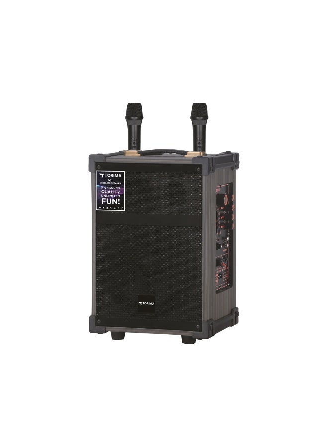 Torima مكبر صوت لاسلكي TORİMA D71 أسود – مكبر صوت بلوتوث محمول بصوت جهير عميق وعمر بطارية طويل - Image 1