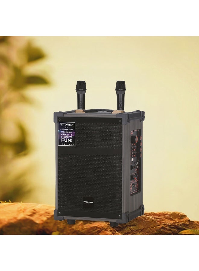 Torima مكبر صوت لاسلكي TORİMA D71 أسود – مكبر صوت بلوتوث محمول بصوت جهير عميق وعمر بطارية طويل - Image 4