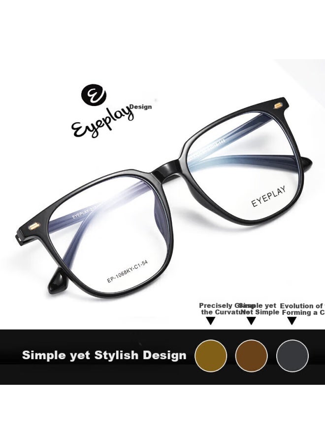 Eyeplay Plain Black Frame Myopia Gl With Small Face Gl Frame, Can Be Equipped With Myopia Anti-blue Light Radiation Lenses - Image 4
