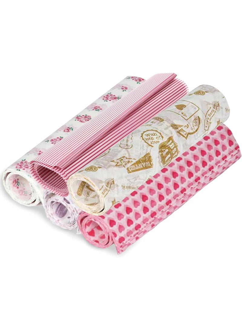 SYOSI Greaseproof Paper, Waterproof Wax Papers Sheets for Crafting Cheese Nougat Chocolate,Sandwiches, Burgers, Food Grade Wrap Paper for Party, Picnic, Festival, BBQ,9.84 X 8.46inches (5 Styles) - Image 1