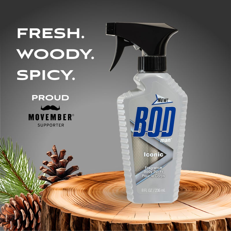 BOD man Fragrance Body Spray, Iconic, 8 fl oz - Image 2