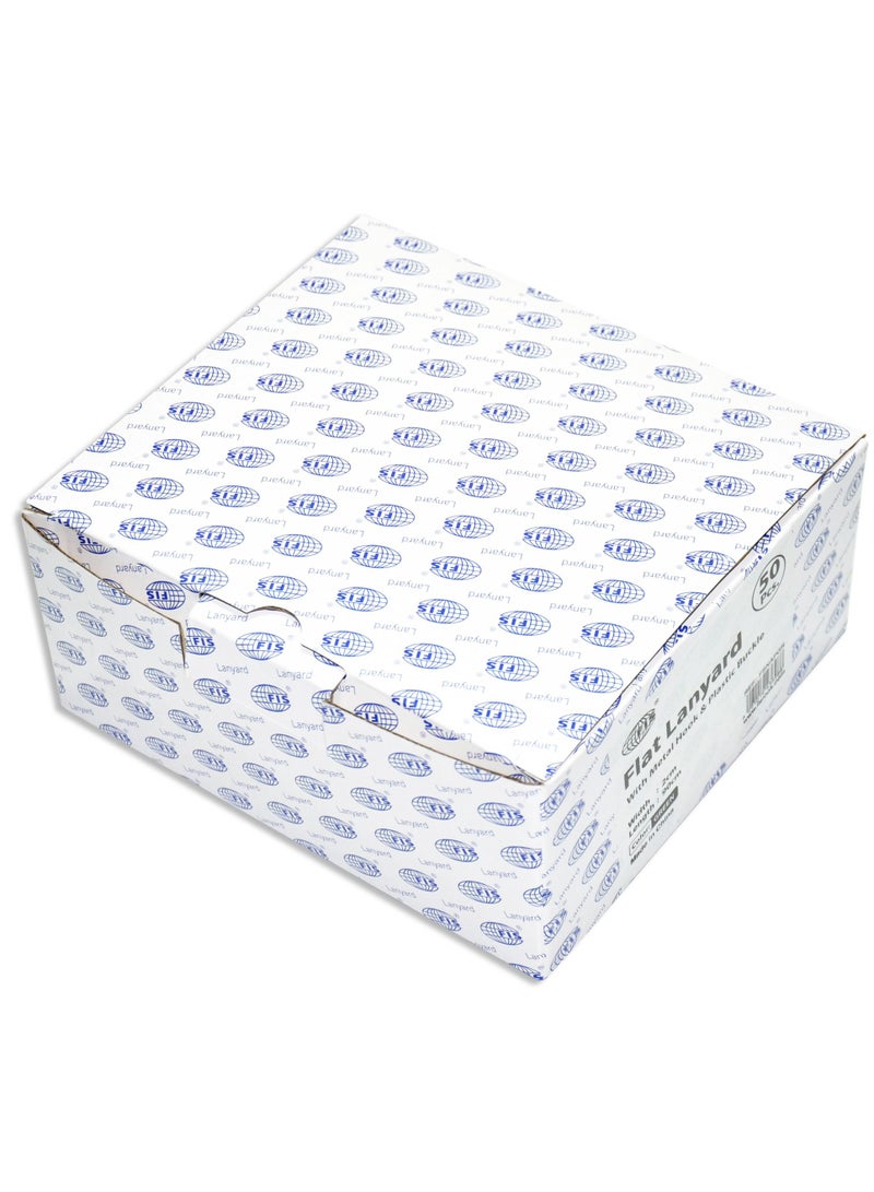 FIS Pack of 50 Pieces Flat Lanyard With Hook And Safety Buckle Badge Holder Green - Image 3