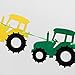 FRECI 3pcs Tractor Banner Felt Bunting Banner Garland Sign Baby Shower Boy Birthday Party Indoor Outdoor Decor - Image 4