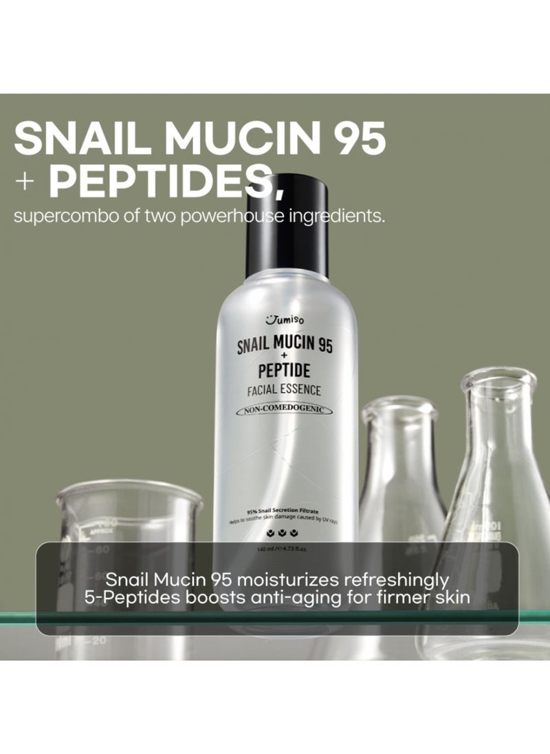 Jumiso - Snail Mucin 95% + Peptide Facial Essence 140ml | Hydrating and Rejuvenating Skincare with Snail Extract and Peptides for Youthful, Glowing Skin - Image 1