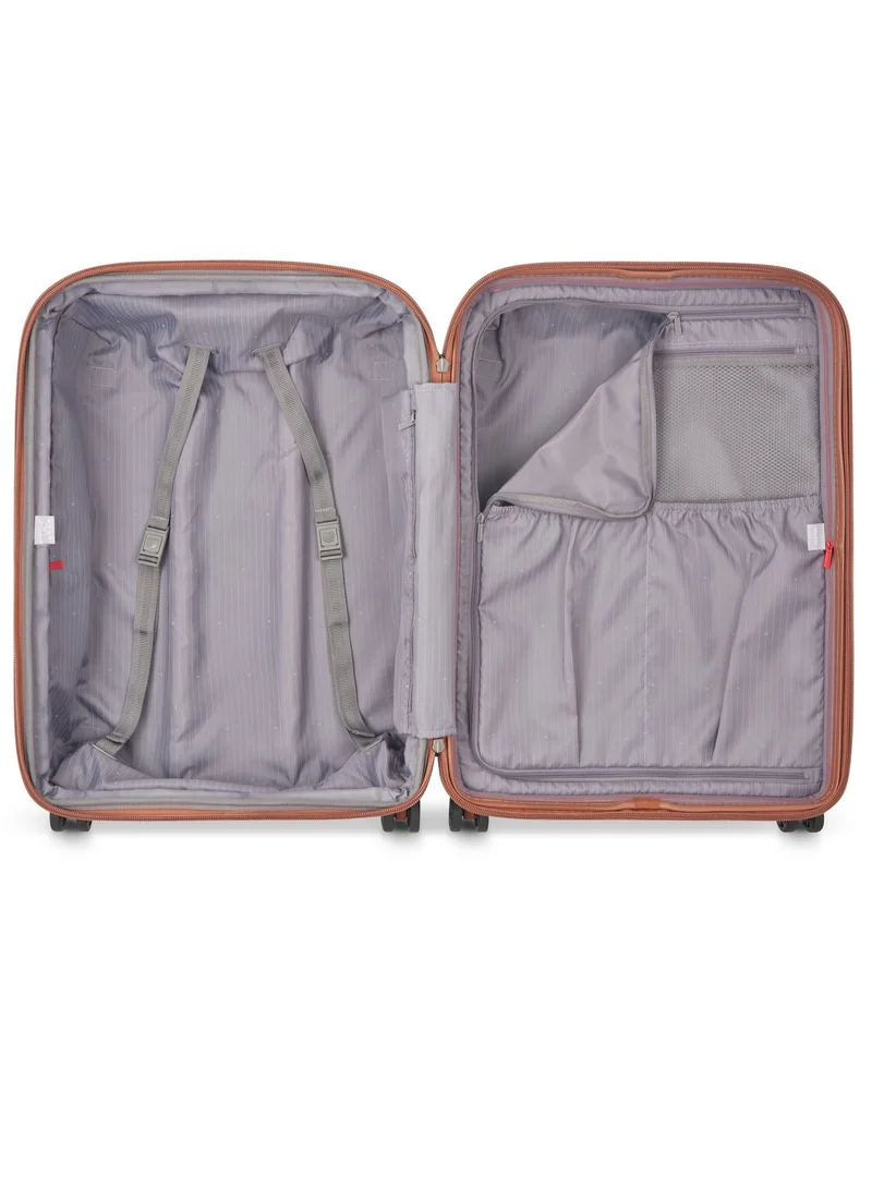 DELSEY Paris Promenade Hard 2.0 70cm Hardcase 4 Double Wheel Expandable Check In Luggage Trolley Chocolate