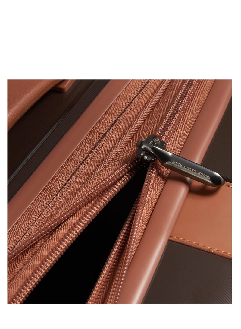 DELSEY Paris Promenade Hard 2.0 70cm Hardcase 4 Double Wheel Expandable Check In Luggage Trolley Chocolate