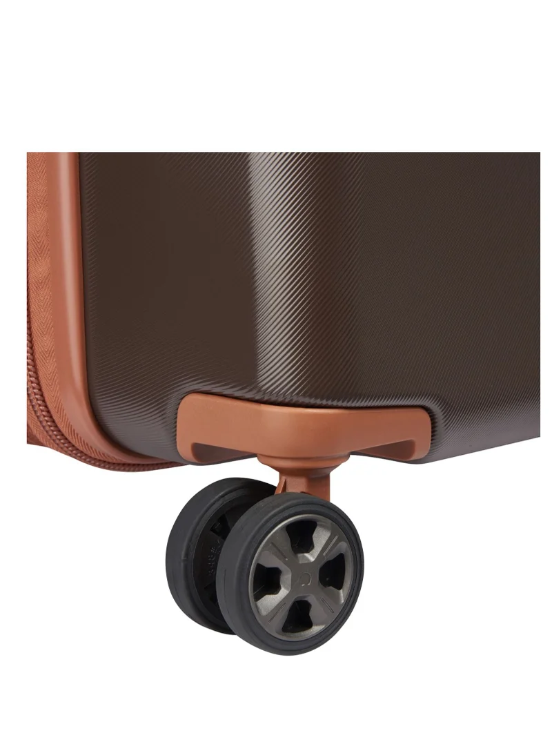 DELSEY Paris Promenade Hard 2.0 70cm Hardcase 4 Double Wheel Expandable Check In Luggage Trolley Chocolate