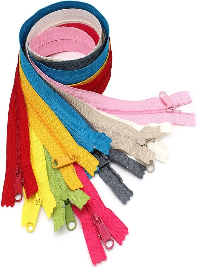 YKK #4.5 Handbag Zippers with Extra-Long Pull Slider (Closed Bottom) Assortment of Colors - 5 Zippers per Pack (Select Your Length) (36 Inches)