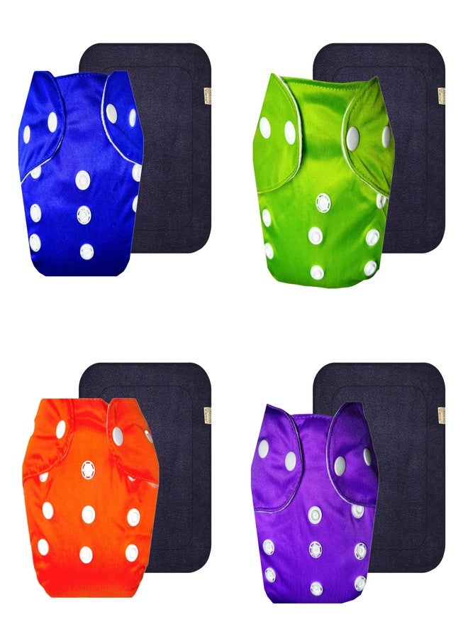 Dumbledo Lite Cloth Diaper with Black Insert (Pack of 4) | Soft & Gentle | Breathable | Quick Dry | Trusted by Moms | 3 Months - 2 Years | Unisex Baby - Image 1