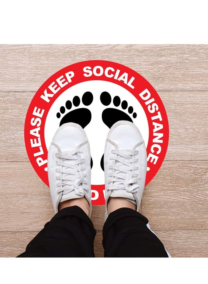 Generic 10 Pcs Social Distancing Tools, Keep Distance Sticker, Floor Stickers for Queue Management, Cash Counters, Entrances, and Other Customizable Uses  - Image 3