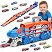 VATOS Toddler Truck Toy Ejection Folding Dinosaur Track Portable Truck Car with 8 Race Cars Best Gift Toy Cars Set for Toddlers 3 4 5 6 7 Years Old - Image 2