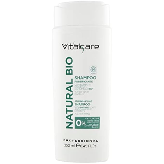 Vitalcare NATURAL BIO STRENGTHENING HAIR SHAMPOO WITH OAT AND CHAMOMILE EXTRACTS SHAMPOO FOR ALL HAIR TYPES 4 X 250ML - Image 3