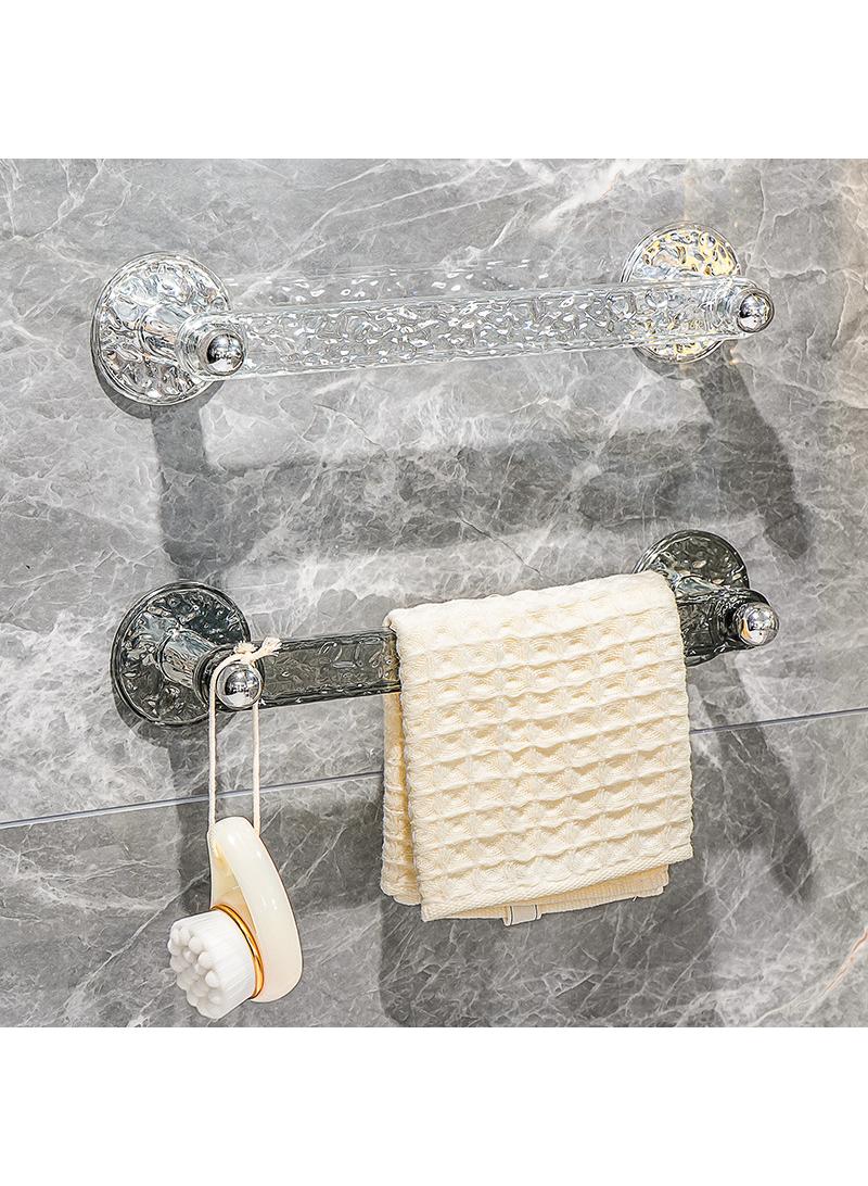 2 pcs Toilet non perforated towel rack, household wall mounted bathroom storage rack 30cm - Image 1