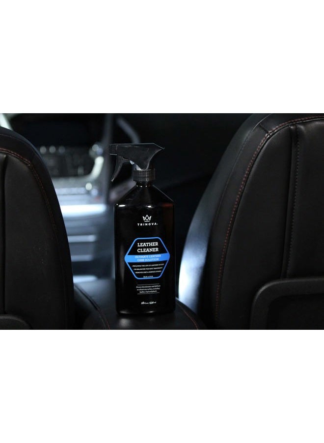 TriNova Leather Cleaner for Couch, Car Interior, Bags, Jackets, Saddles. Safe for use in Home or Car, Microfiber Included 18oz - Image 5