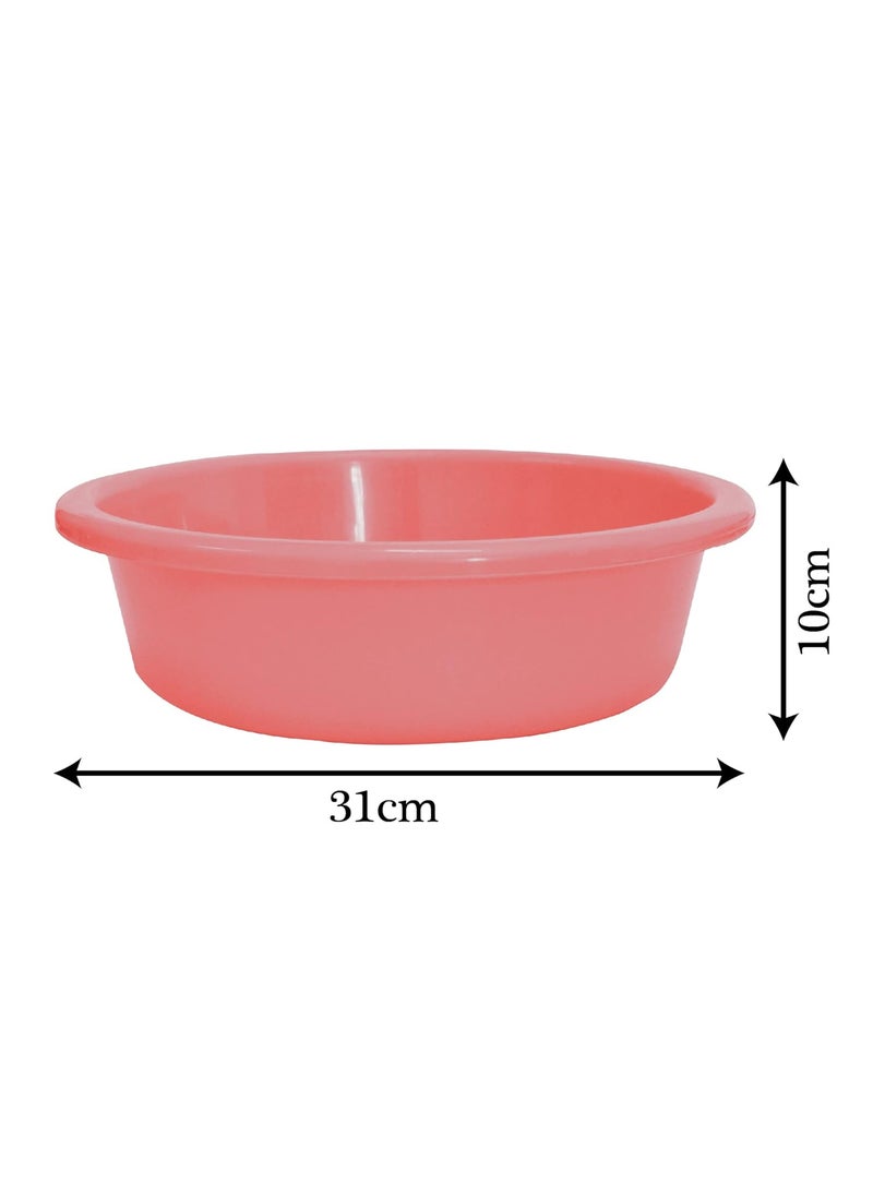 Kuber Industries Kuber Industries Multiuses Unbreakable Plastic Knead Dough BasketBasin Bowl For Home Kitchen 6 Ltr Light Pink  - Image 5