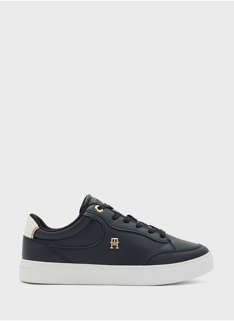 TOMMY HILFIGER Logo Detail Lace Up Low Top Sneakers  - Image 1