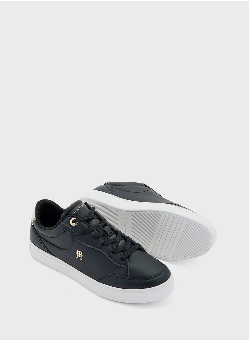 TOMMY HILFIGER Logo Detail Lace Up Low Top Sneakers  - Image 3