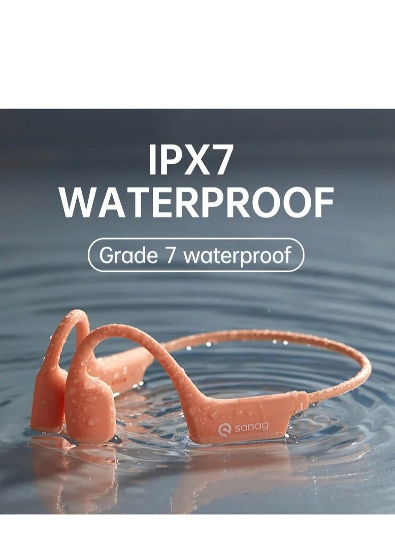 ساناج سماعات رياضية لاسلكية بلوتوث بتصميم شريط حول الرقبة مقاومة للعرق بتقنية التوصيل الهوائي - Image 3