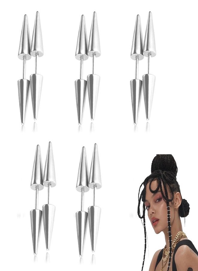 KGCGJVB 10PCS Goth Hair Accessories Spikes for Braids Punk Rock Festival Clips Gothic Hair Clip Set for Women Men Edgy Alt Grunge Braided Hair Accessories - Image 1