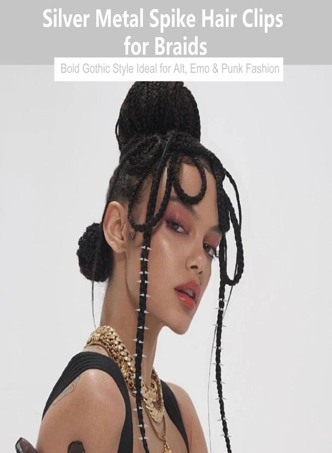 KGCGJVB 10PCS Goth Hair Accessories Spikes for Braids Punk Rock Festival Clips Gothic Hair Clip Set for Women Men Edgy Alt Grunge Braided Hair Accessories - Image 5