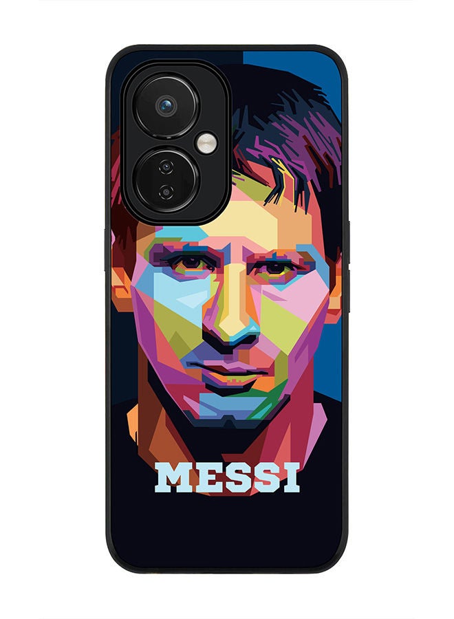 Stylizedd Rugged Black edge case for Nord CE 3 Lite, Slim fit Soft Case Flexible Rubber Edges Anti Drop TPU Gel Thin Cover -  Poly Messi - Image 1