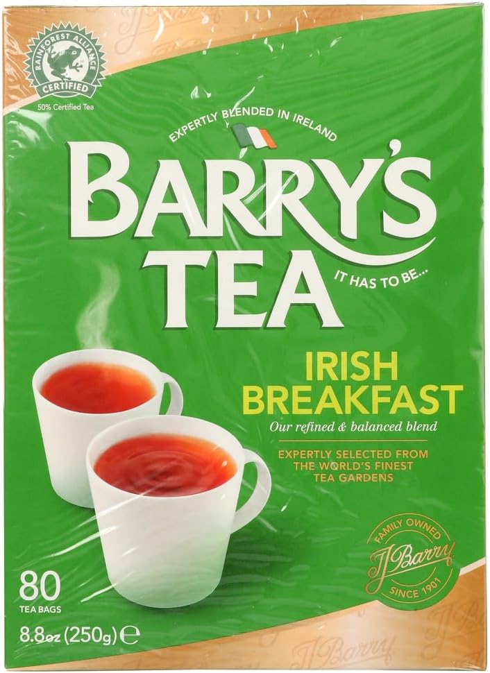 BARRY'S TEA Barry's Irish Breakfast Blend Tea - 250g - 80 Tea Bags - Image 1