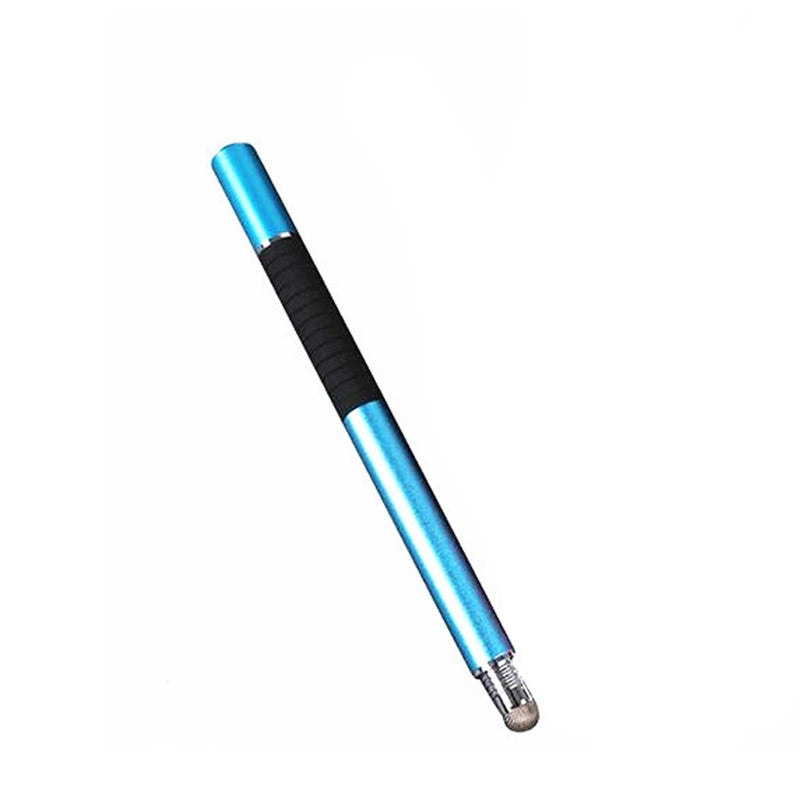 Universal 2 in 1 Disc and Fiber Tip Capacitive Stylus Touch Screen Pen for All Touch Screen Devices Tablets & Cell Phones (Light Blue) - Image 1