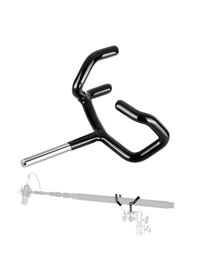 NEEWER Metal Microphone Boom Support Holder for C-Stands and Mic Stands, Black - Image 1