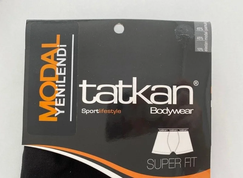 Tatkan Men's 5-Piece Modal Combed Cotton (Flexible with Lycra) Sport Cut Slim Fit Boxer Briefs (Black)