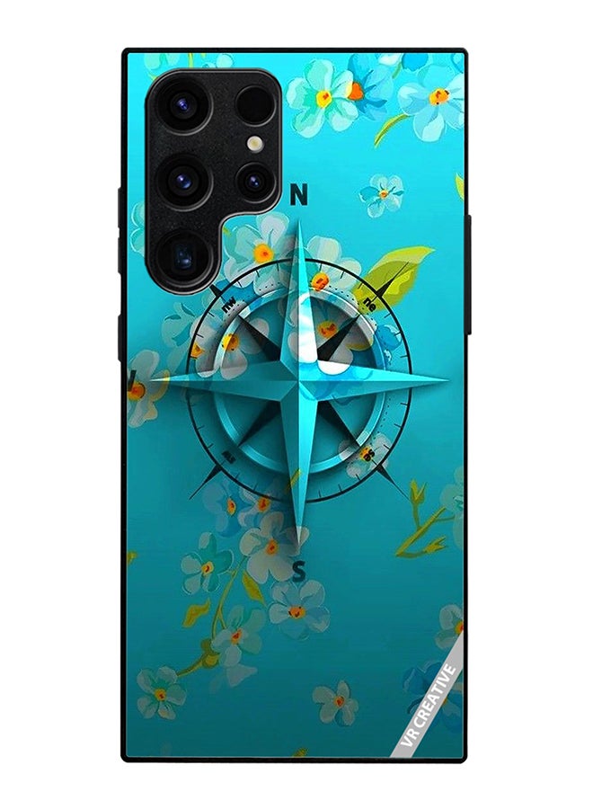 VR CREATIVE غطاء حماية لهاتف سامسونج جالاكسي S25 ألترا بتصميم بوصلة متعدد الألوان