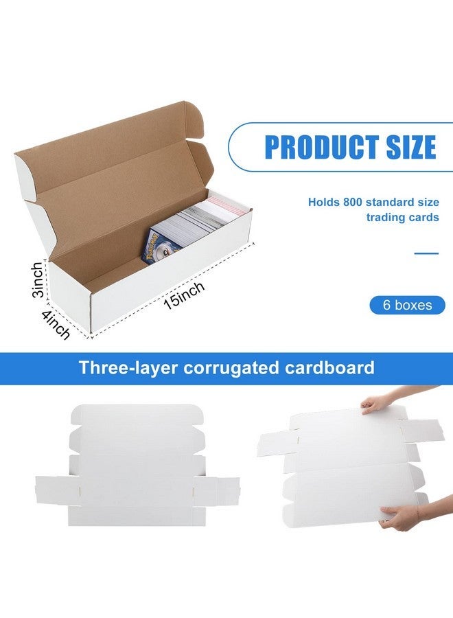 Yexiya 800 Count Storage Box Card Holders for Trading Cards Sports Note Collector Box Trading Note Organizer for Gaming Sports Collecting(6 Pcs) - Image 2