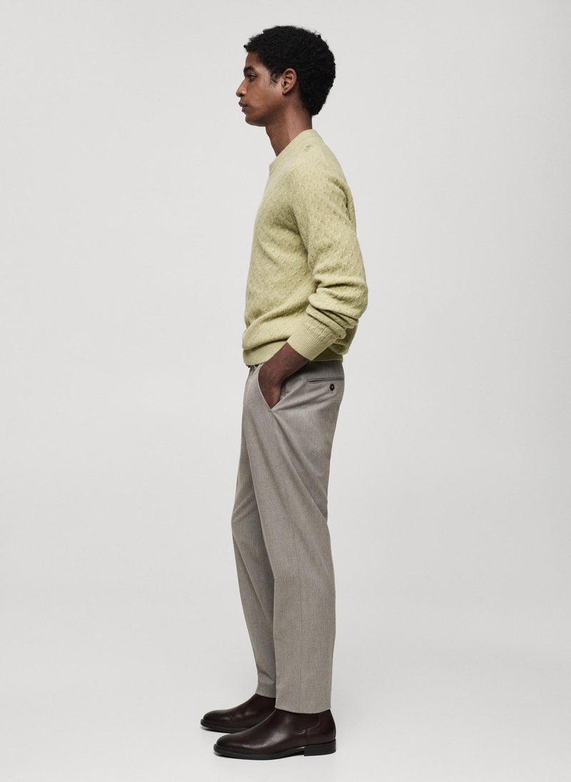 Mango Man Marbled Knitted Structure Sweater  - Image 4