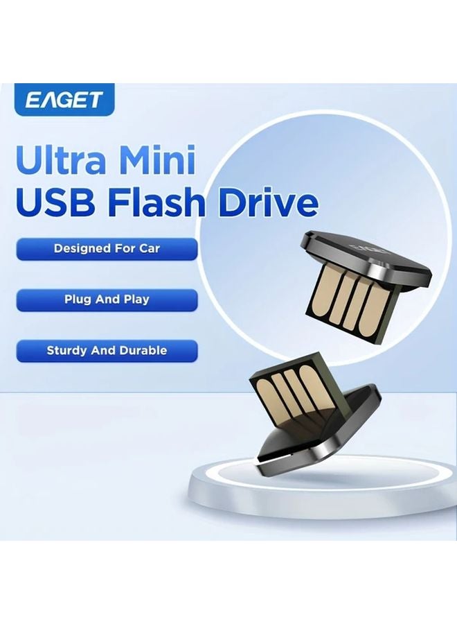 Eaget High Speed 64GB USB 2 0 Flash Drive Mini Button Design Metal Pen Drive Portable Memory Stick - Image 2