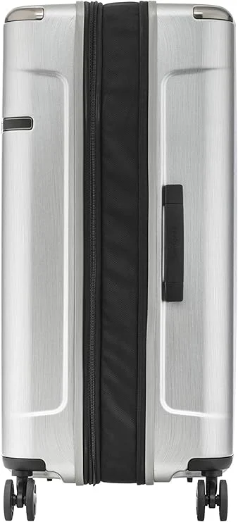 Samsonite 108/124 Evoa Suitcase Cabin Size 75 cm / 28 inch, 4 Spinner Wheels, Polycarbonate, Brushed Silver|Aero-Trac Suspension Wheels|TSA Lock|Divider Pad|Anti-Theft Secuirty Zipper|Expandable - 10 Years International Warranty Brushed Silver  | Best Price UAE
