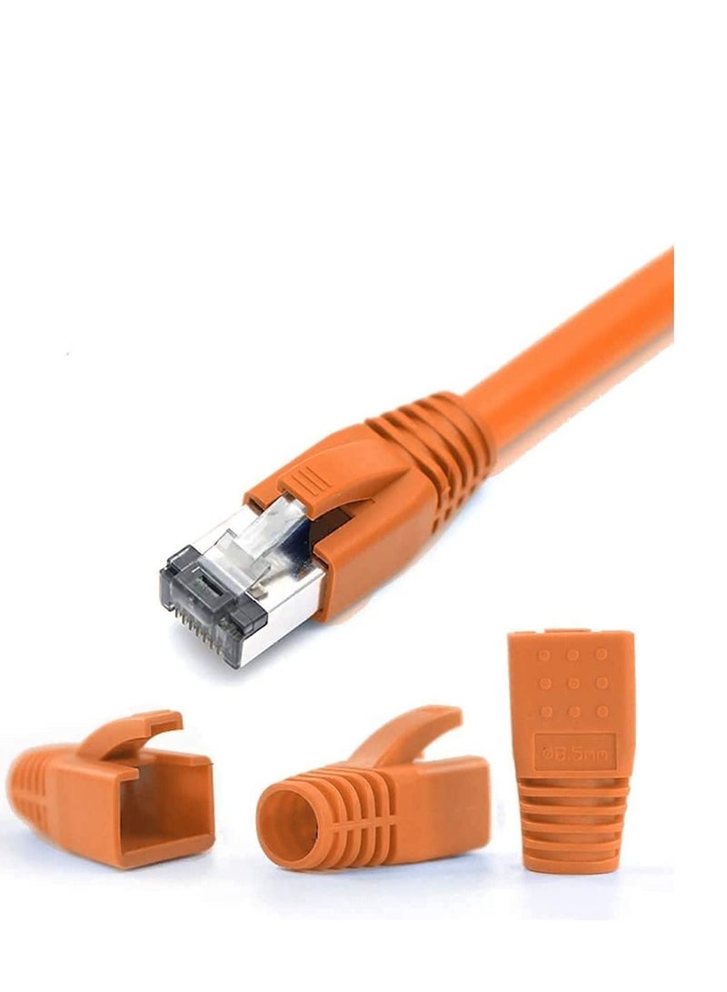 DKURVE موصلات DKURVE Cat7 Cat6A RJ45 تمرير محمية 30 حزمة (برتقالي) - Image 2